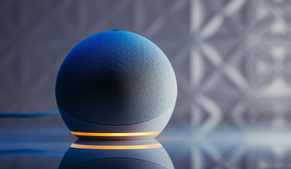 amazon alexa speaker on table